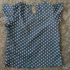 Blue Polka Dot Blouse